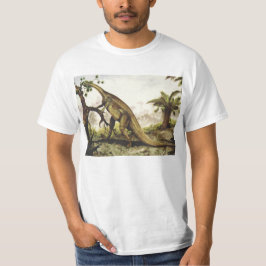古生代の恐竜、板竜が木を食べる Tシャツ