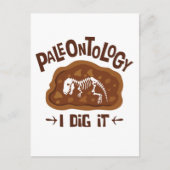 古生物学それを掘る古生物学者の恐竜の骨 ポストカード (正面)