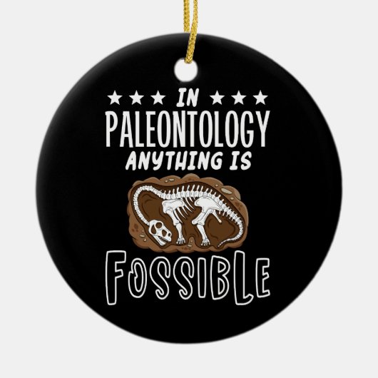 古生物学では何も化石の恐竜のフンである セラミックオーナメント (正面)