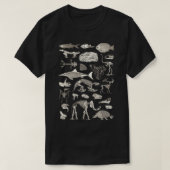 古生物学イラストレーションクラシック Tシャツ (デザイン正面)
