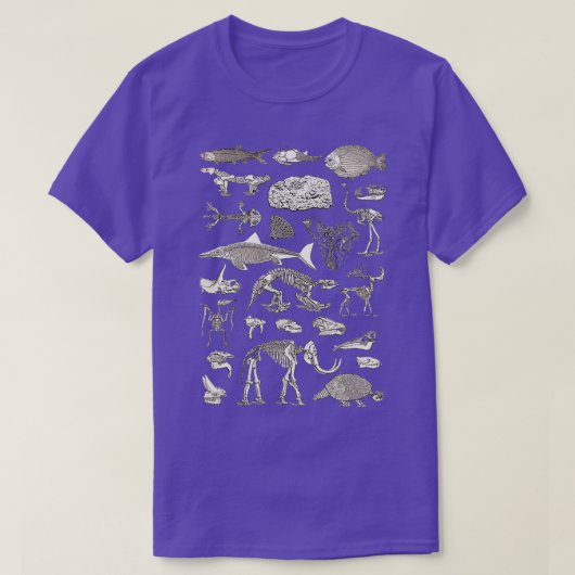 古生物学イラストレーション3 Tシャツ (デザイン正面)
