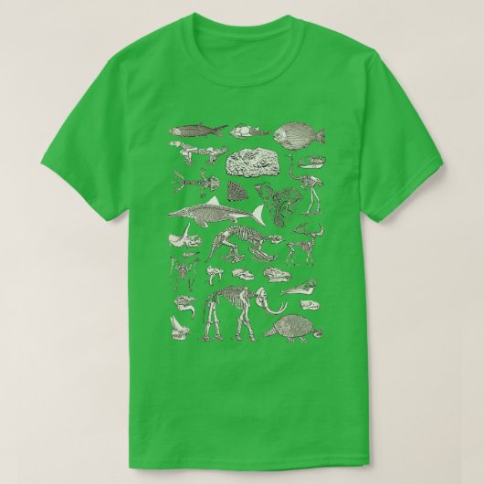 古生物学イラストレーション6 Tシャツ (デザイン正面)