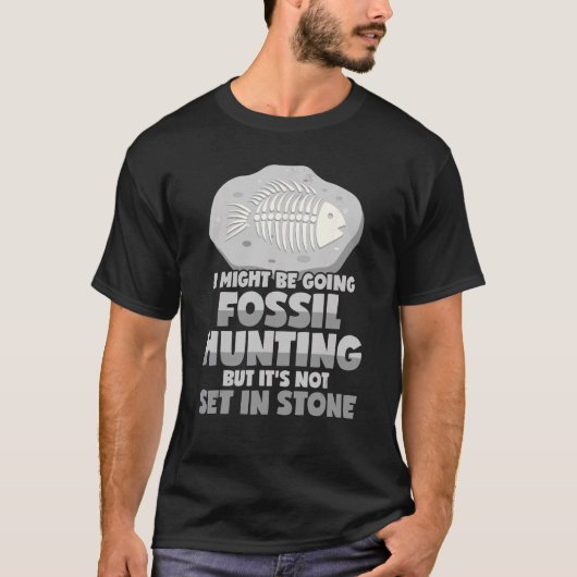 古生物学者の化石ことわざ掘り Tシャツ (正面)