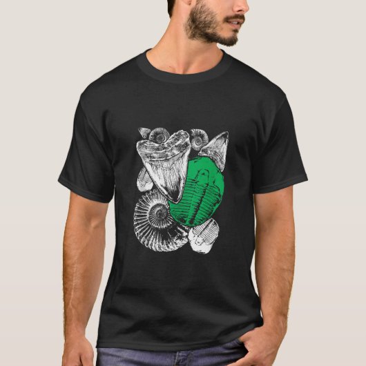 古生物学者の化石ハンター戦車上部 Tシャツ (正面)