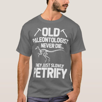 古生物学者の恐竜の古生物学Tレックススケレト Tシャツ