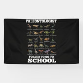 古生物学者生まれには学校に行かざるを得ない 横断幕 (横)