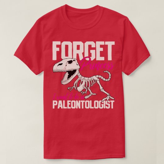 古生物学者 恐竜の骨格 Tシャツ (デザイン正面)