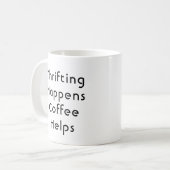 古着好き、カフェイン好き コーヒーマグカップ (正面左)