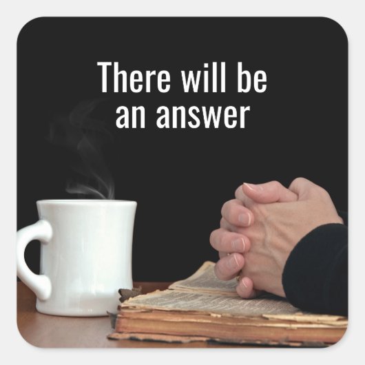 古祈い聖書の手 スクエアシール (正面)