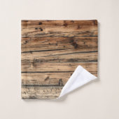 古素朴いオーク材ワゴン板 バスタオルセット (ウォッシュタオル)