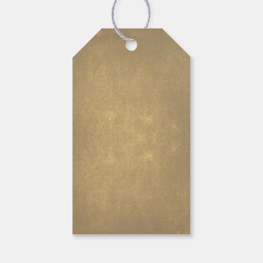 古素朴いツリー&ストリングライト結婚の感謝 ギフトタグ (裏面)