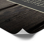 古素朴いバーンウッド結婚のシーティングチャート ポスター (角)