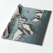 古素朴いライトブルーの絵を描 ラッピングペーパー (アンロールド)