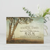 古素朴い木と弦のライト 招待状 (スタンド正面)