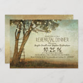 古素朴い木と弦のライト 招待状 (正面/裏面)