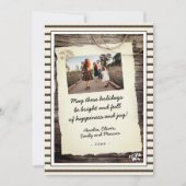 古素朴い紙の手書スクリプト写真 シーズンカード (正面)