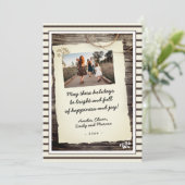 古素朴い紙の手書スクリプト写真 シーズンカード (スタンド正面)