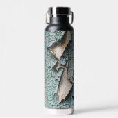 古素朴い青絵を描緑の木名前をカスタムする ウォーターボトル (正面)