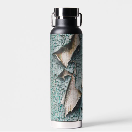 古素朴い青絵を描緑の木名前をカスタムする ウォーターボトル (正面)