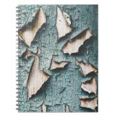 古素朴色の青緑の剥絵を描木 ノートブック (正面)
