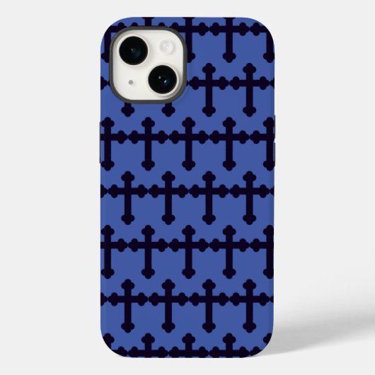 古紫色のキリスト教の十字架 Case-Mate iPhoneケース (裏面)