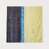 古絵を描い損傷コンクリート壁。テクスチャアブストラ タペストリー (正面(横))