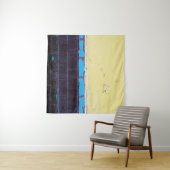 古絵を描い損傷コンクリート壁。テクスチャアブストラ タペストリー (インサイチュ(横))