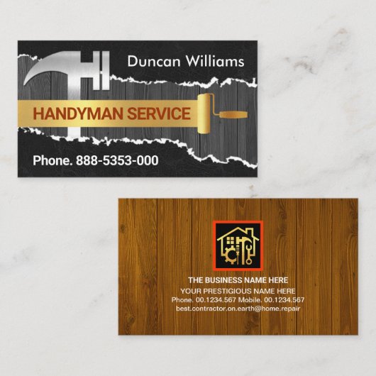 古絵を描材改造剥離 名刺 (正面/裏面)