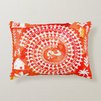  – 古絵画人の手を描伝統的いた。 アクセントクッション