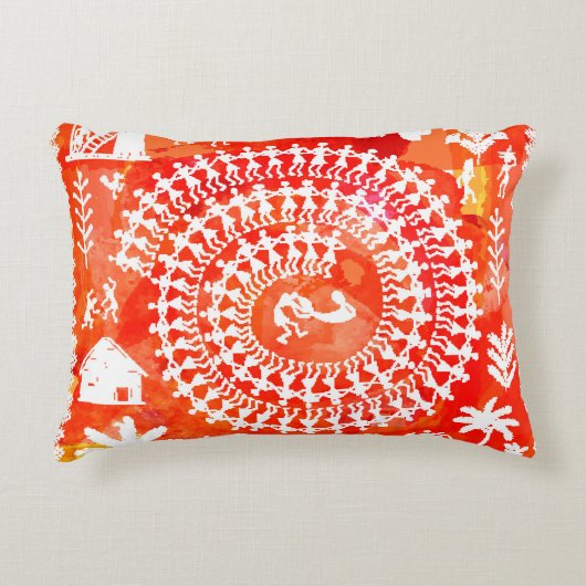  – 古絵画人の手を描伝統的いた。 アクセントクッション (正面)