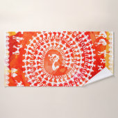  – 古絵画人の手を描伝統的いた。 バスタオル (バスタオル)