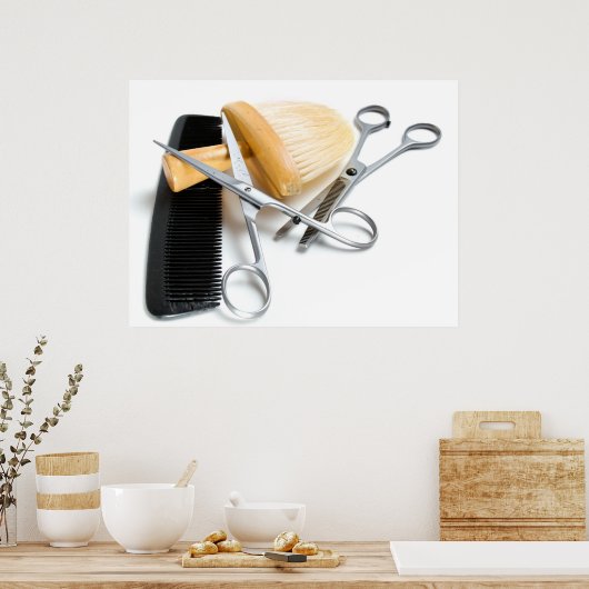 古美容院の道具 ポスター (キッチン)