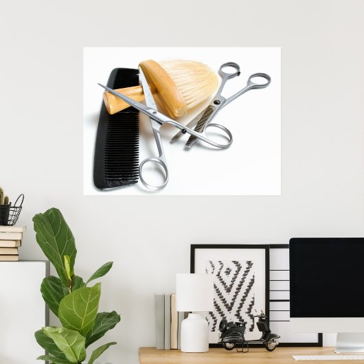 古美容院の道具 ポスター (ホームオフィス)