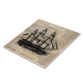 古船ファッションド芸術ヴィンテージスタイル タイル (側面)