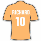 古色古金のサッカーユニフォームデザインステッカー シール (正面)