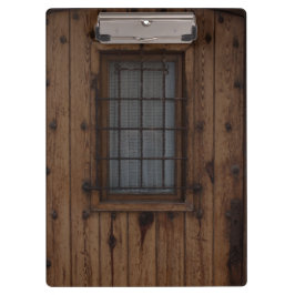 古茶色の節だらけの木の扉 クリップボード
