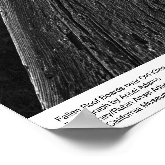 古落ちた窯の近くの屋根板, 1963 ポスター (角)