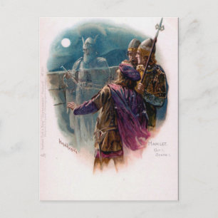 古葉書 – "ハムレット"，シェイクスピア。 ポストカード
