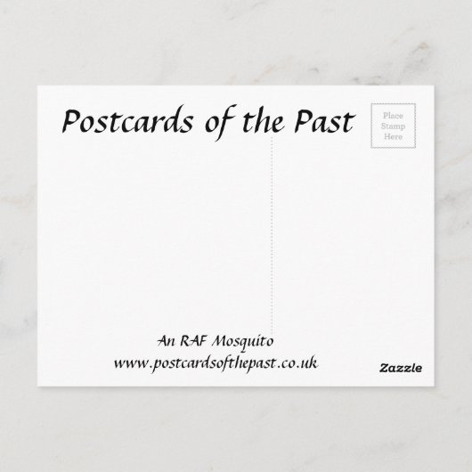 古葉書 – RAF蚊 ポストカード (裏面)