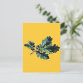 古董植物図鑑 オークの葉とどんぐり ポストカード (スタンド正面)