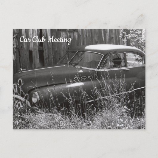 . .古車が野外はがきに捨てられる|過去記事 ポストカード (正面)