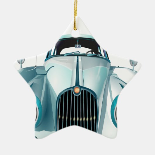 古車ヴィンテージ車 セラミックオーナメント (正面)