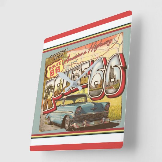 古道66 スクエア壁時計 (傾斜)