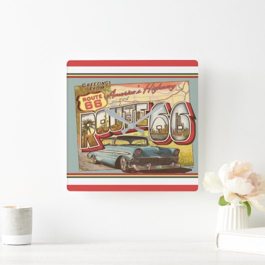 古道66 スクエア壁時計 (ホーム)