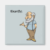 古頭が切れるい男の漫画おもしろい、高齢者の知恵 マグネット (正面)