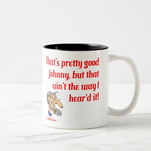 古顔のカスタマイズ可能なマグ ツートーンマグカップ (右)