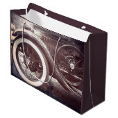 古顔のクラシックカー ラージペーパーバッグ (正面アングル)