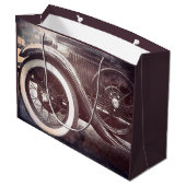 古顔のクラシックカー ラージペーパーバッグ (裏面アングル)