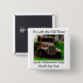 古顔の旧式なトラックの大事な行事Pinのバッジ 缶バッジ (正面&裏面)