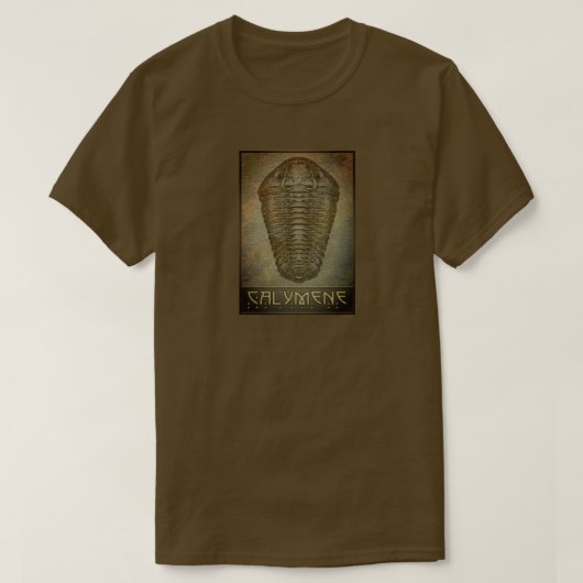 古風なカリメネ・セピア三葉虫 Tシャツ (デザイン正面)